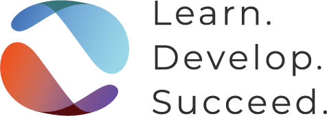 Aprender. Desarrollar. Logotipo de éxito
